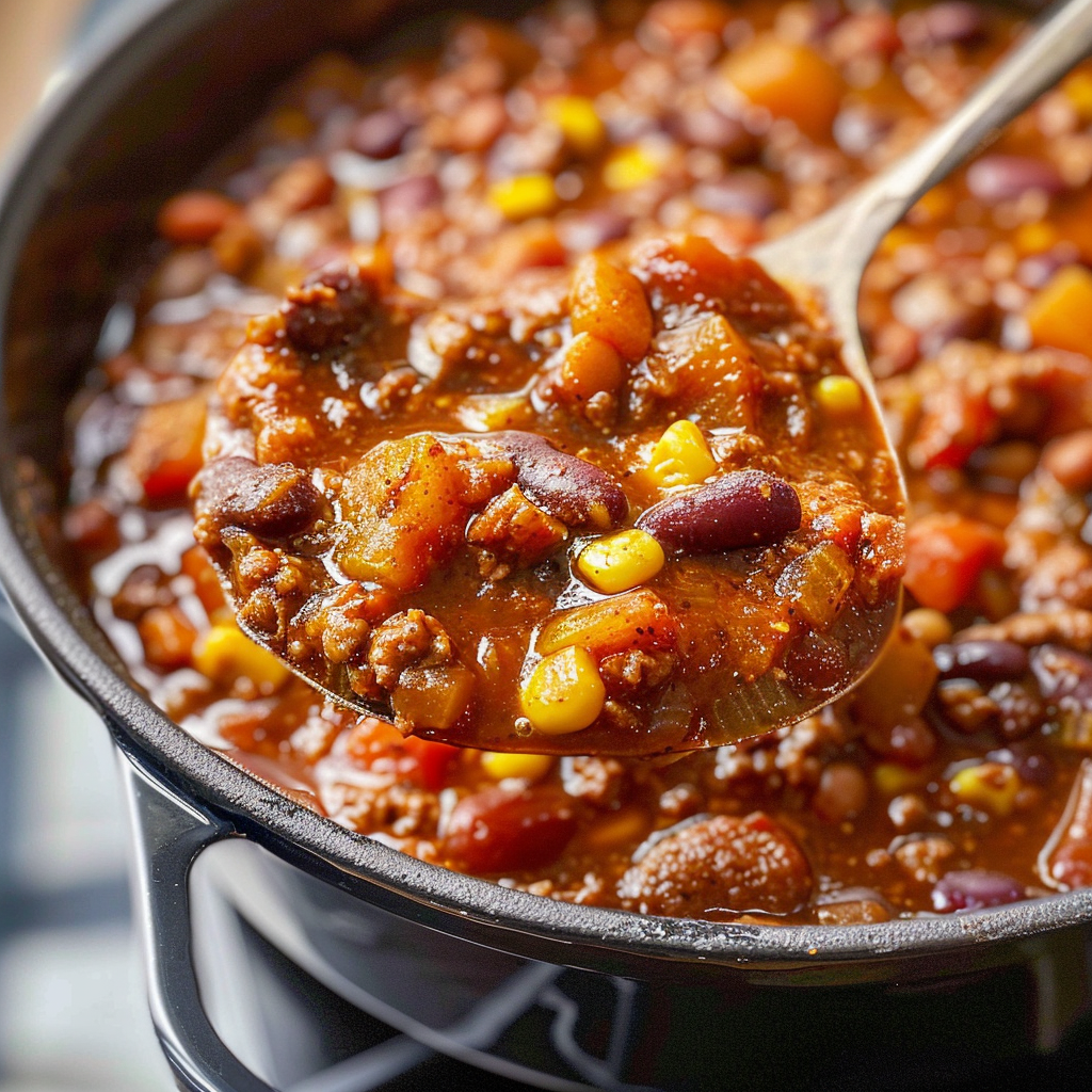 Recipe preparation for Hearty Vegetarian Chili