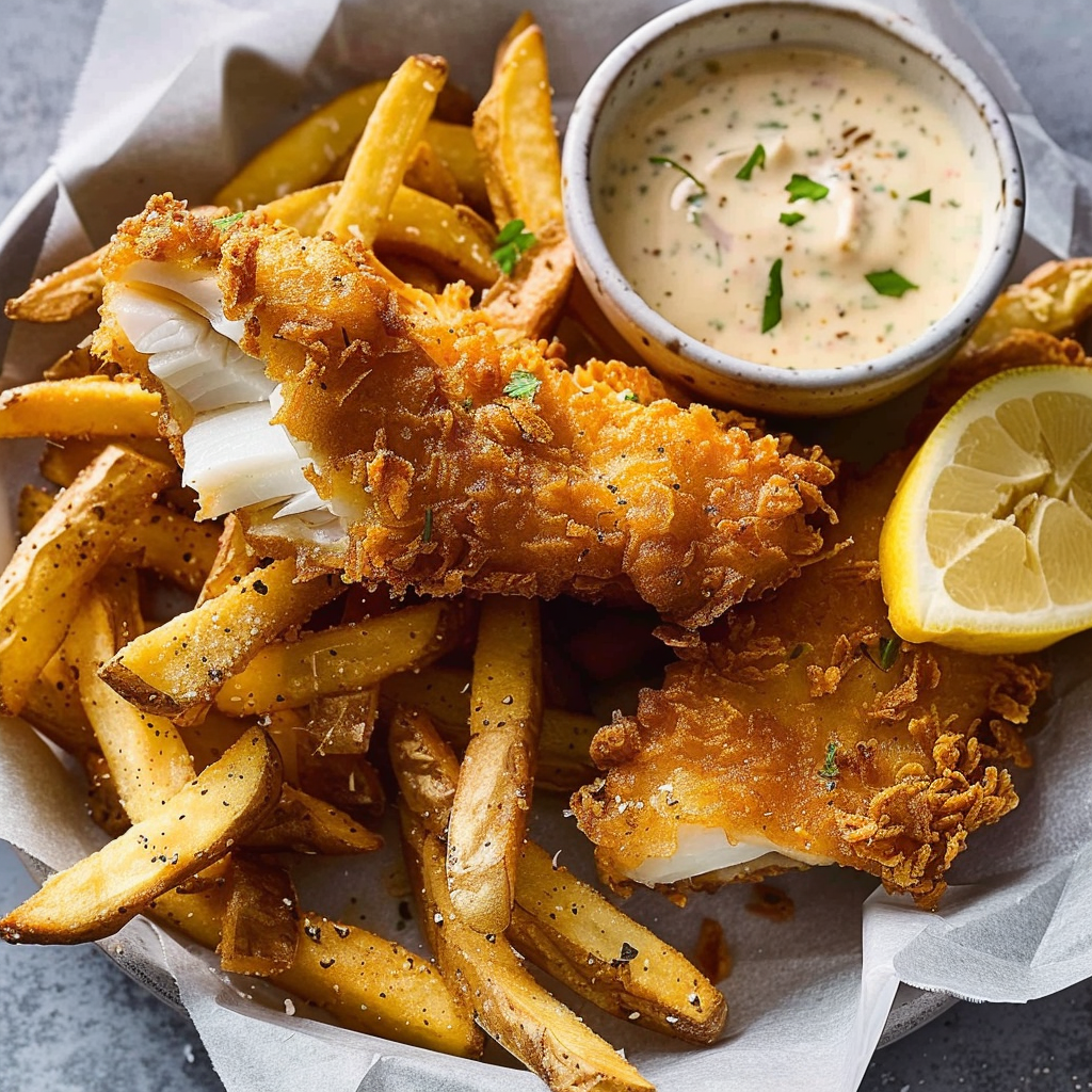 Recipe preparation for Easy Fish and Chips