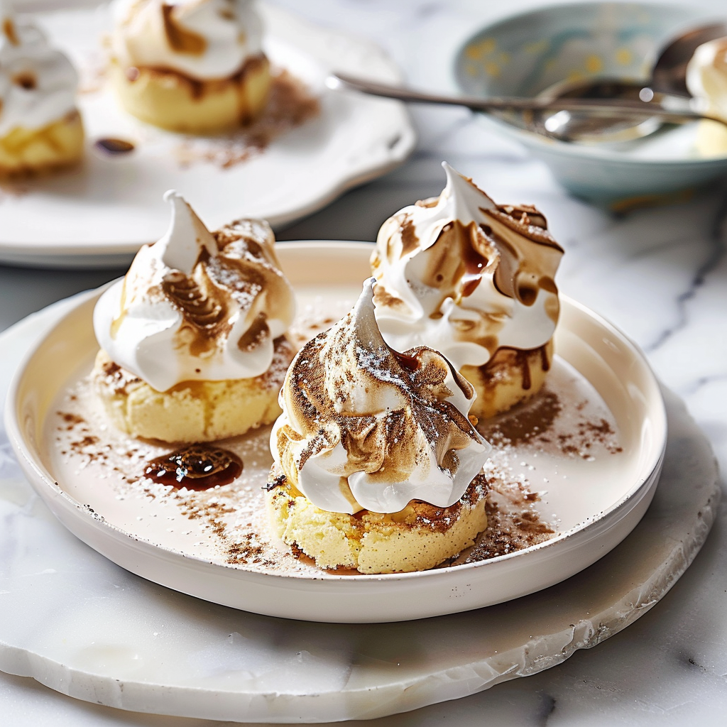 Recipe preparation for Miniature Baked Alaska Bites