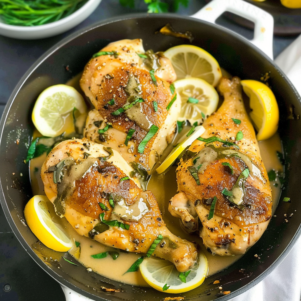 Recipe preparation for Easy Skillet Lemon Butter Chicken