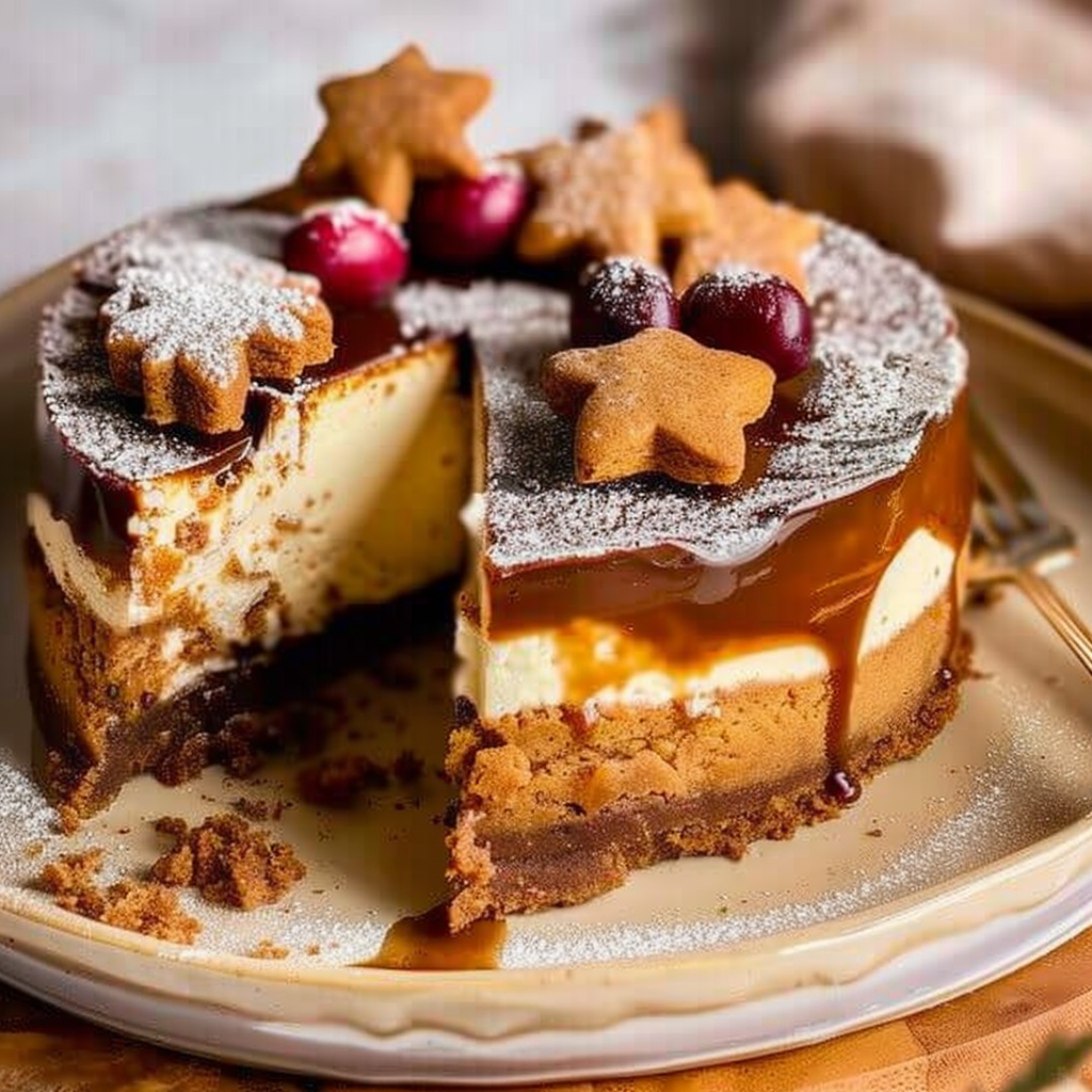 Recipe preparation for Gingerbread Cheesecake