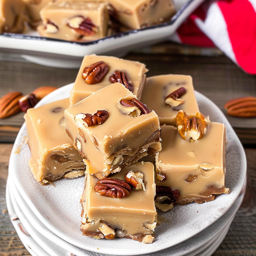 Recipe preparation for Holiday Butter Pecan Fudge