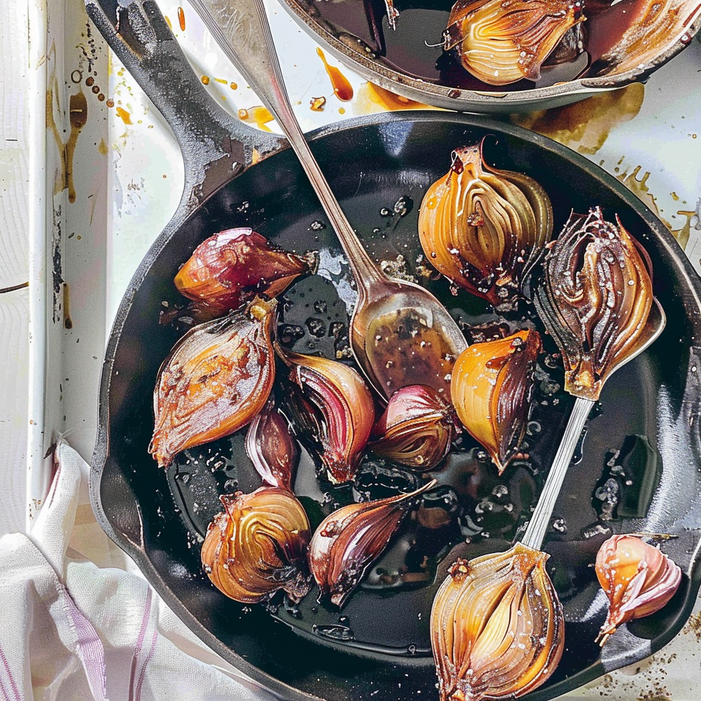 Recipe preparation for Caramelized Shallot