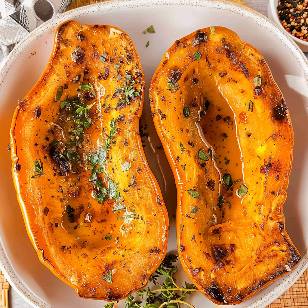 Recipe preparation for Roasted Butternut Squash