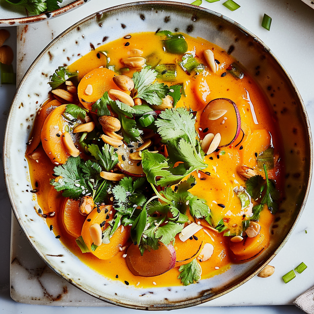 Recipe preparation for Carrot Coconut Curry Winter Stew