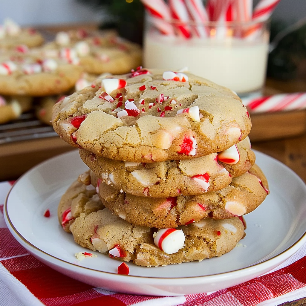 Recipe preparation for Candy Cane White Chocolate Cookies