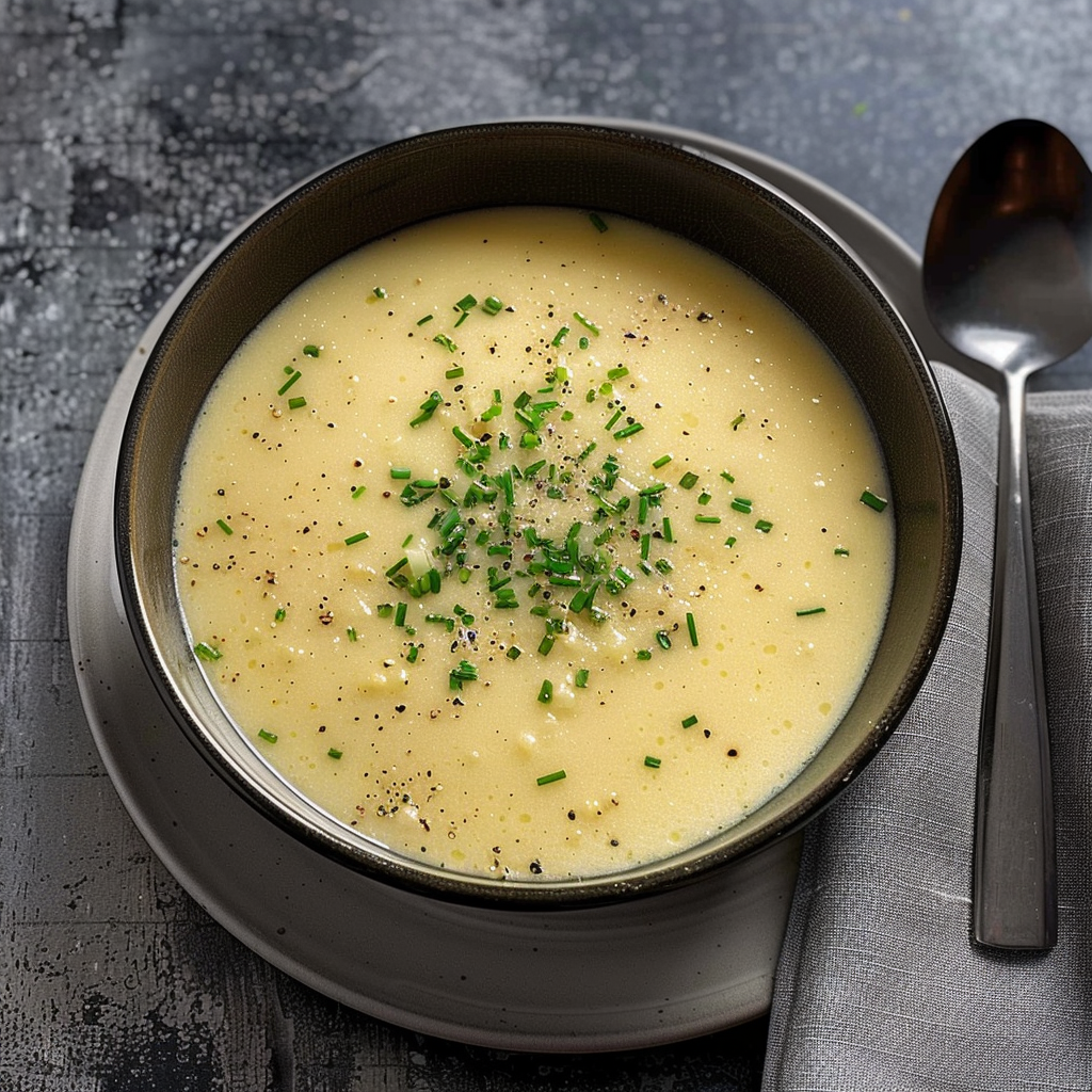Recipe preparation for Creamy Potato & Leek Comfort Soup