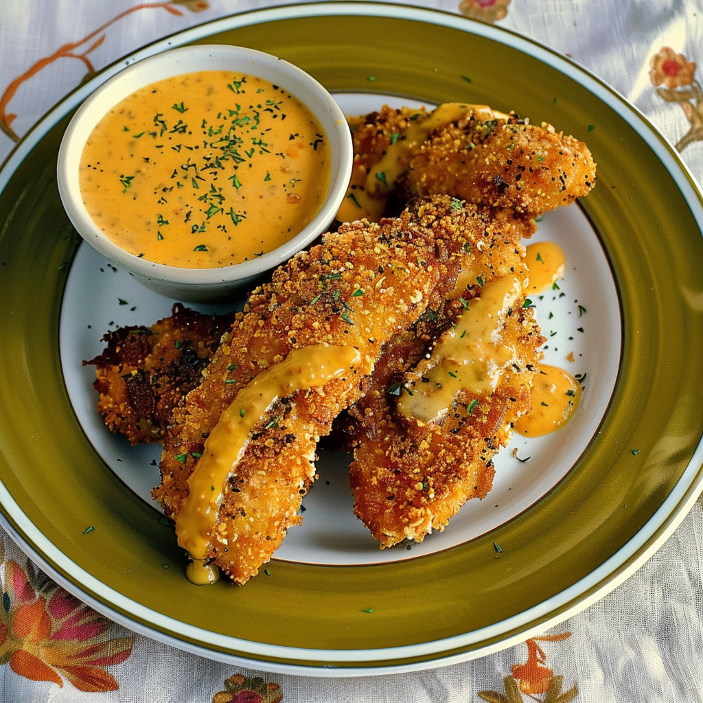 Recipe preparation for Honey Mustard Crispy Chicken Cutlets