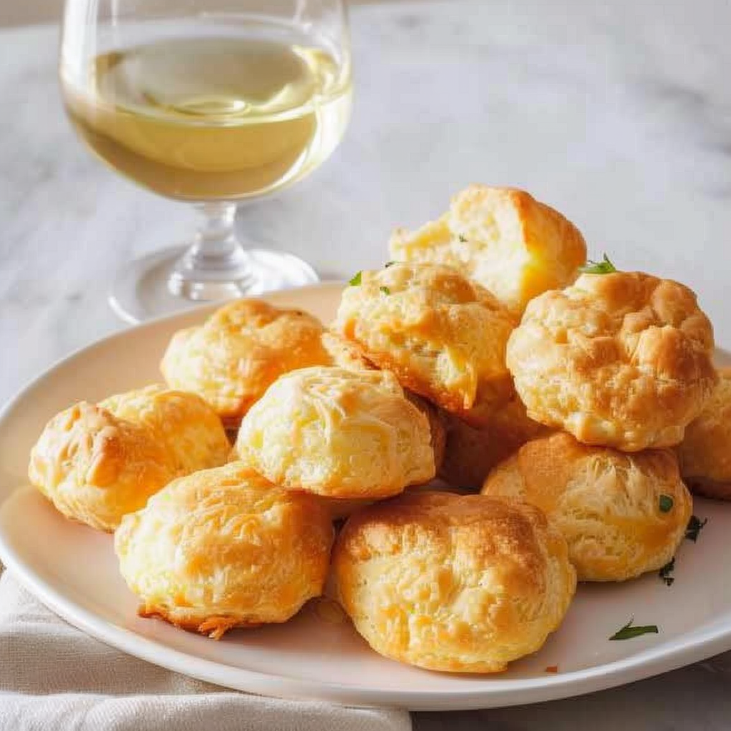 Recipe preparation for Gruyère & Champagne Gougères