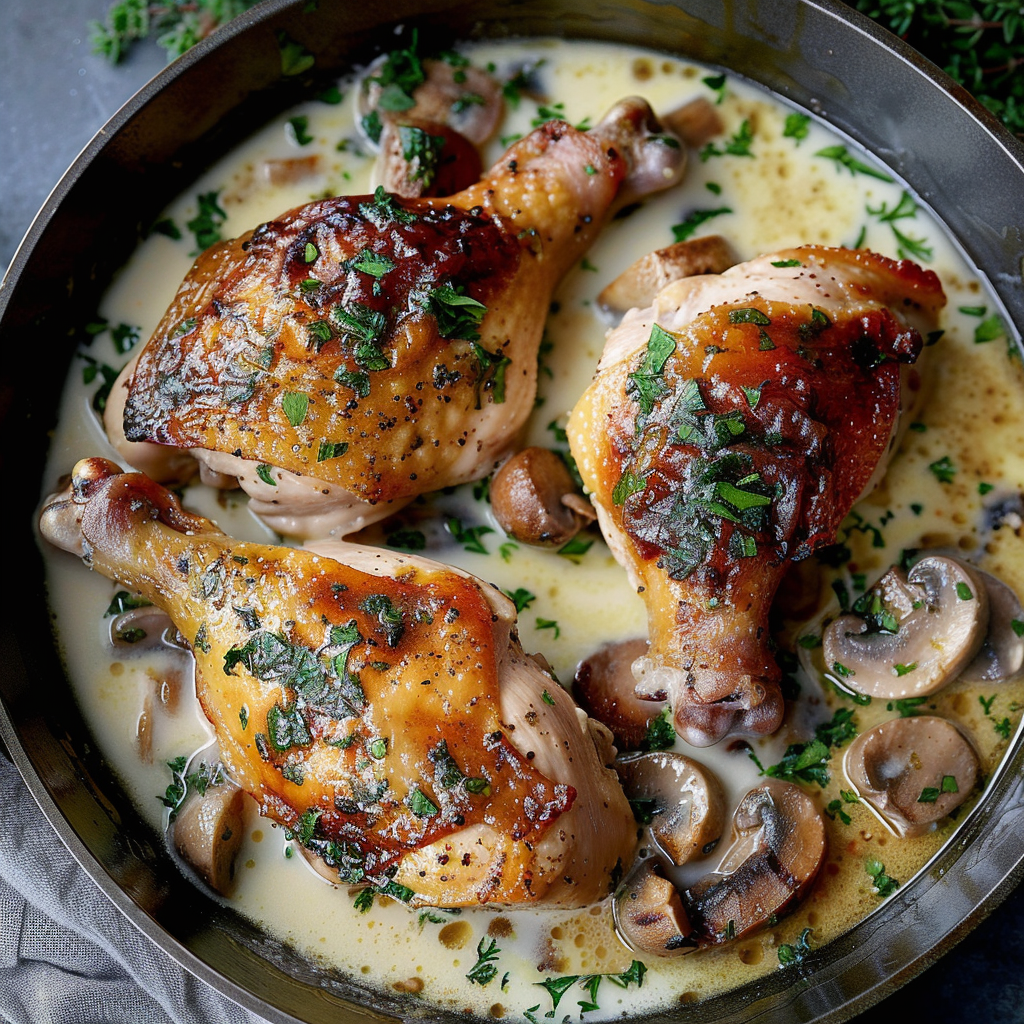 Recipe preparation for 30-Garlic Clove Chicken