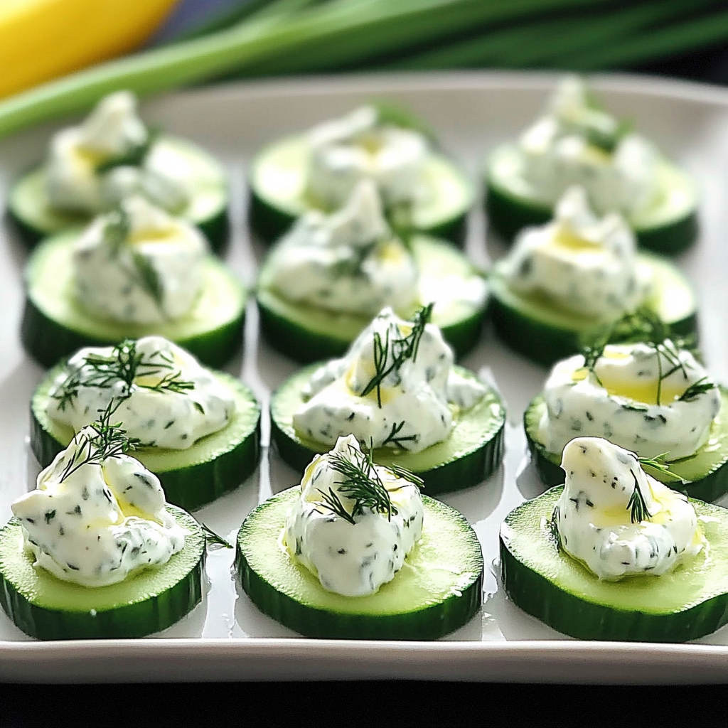 Recipe preparation for Herbed Cream Cheese Cucumber Rounds