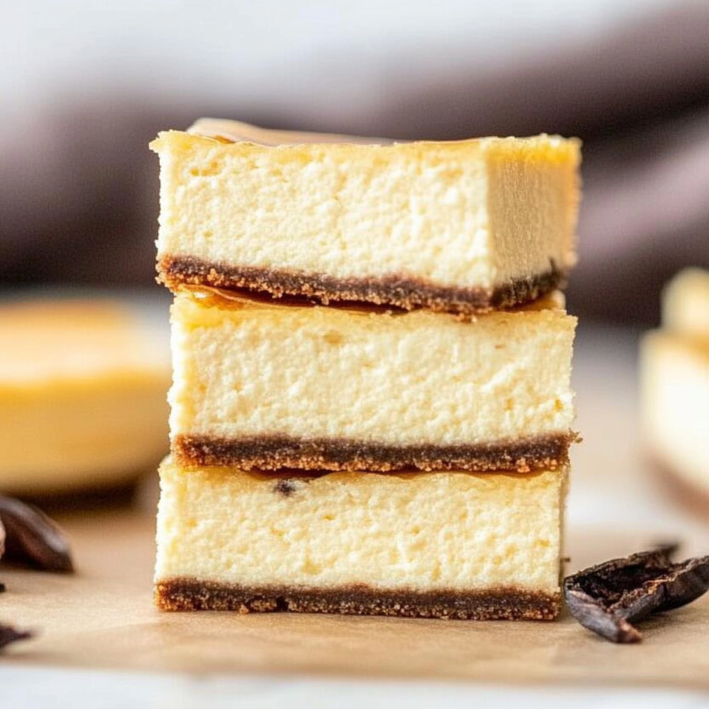 Recipe preparation for Vanilla Cheesecake Squares