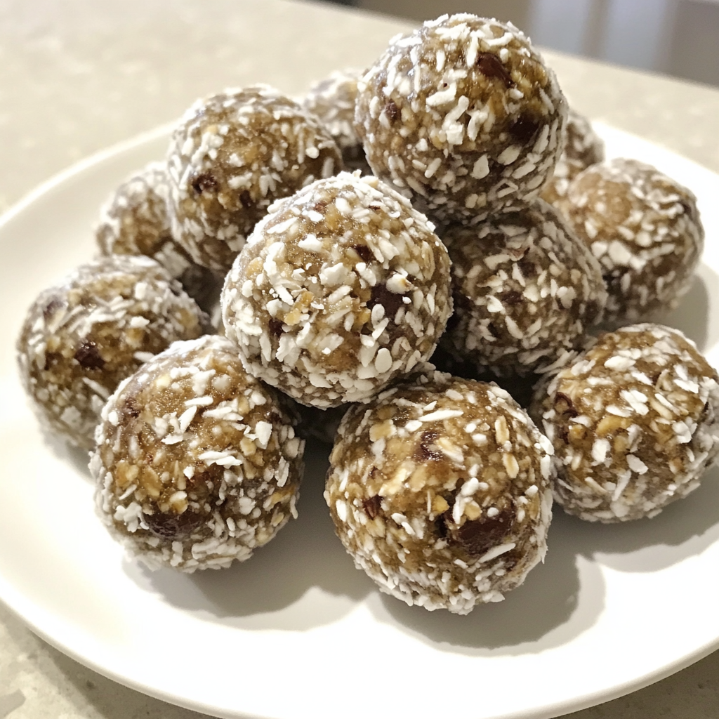 Recipe preparation for Tahini-White Chocolate Energy Bites