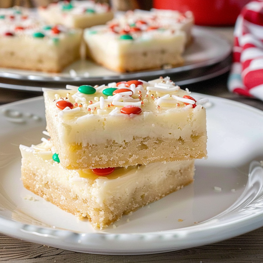 Recipe preparation for Snowflake Sugar Cookie Bars
