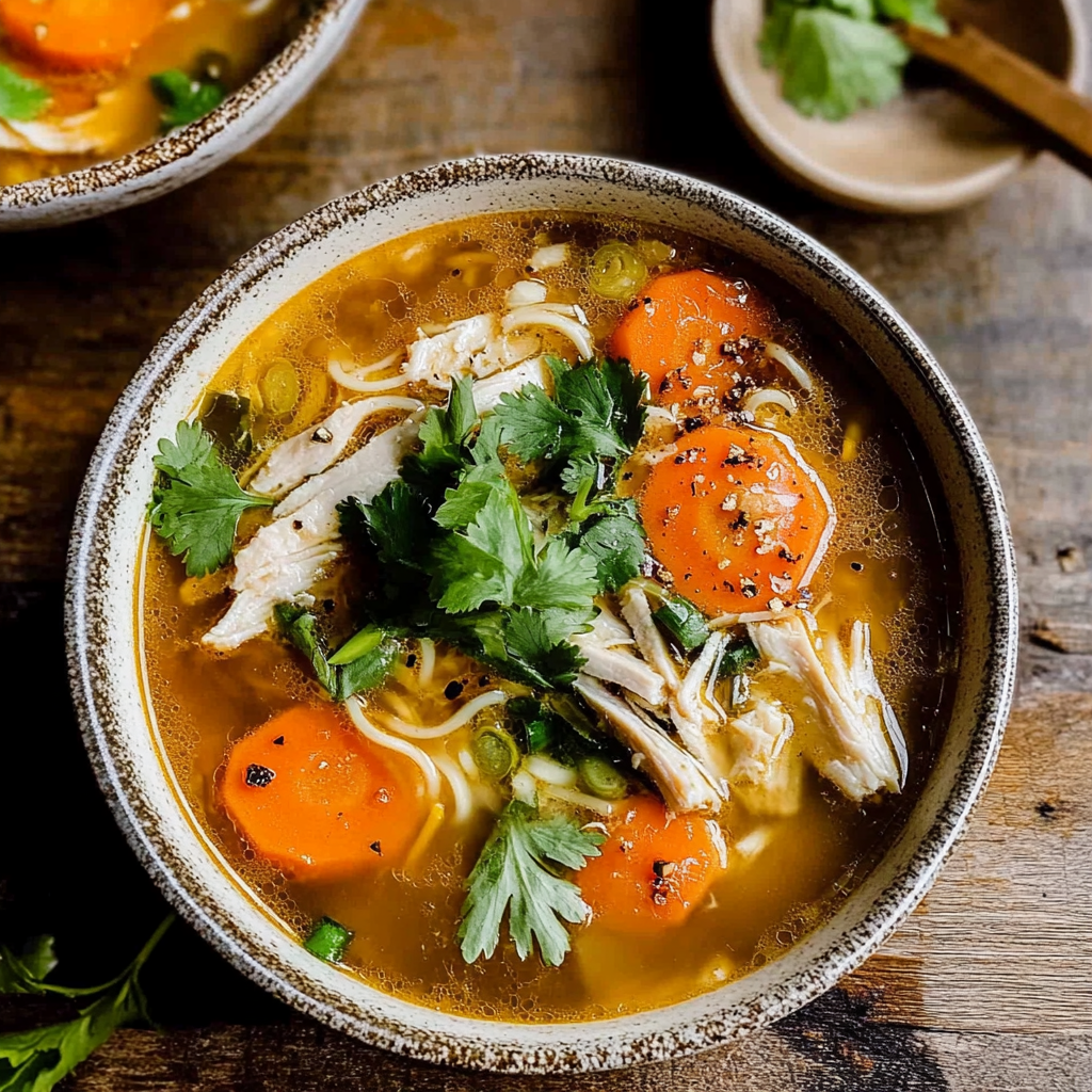 Recipe preparation for Healthy Aromatic Chicken Rice Soup