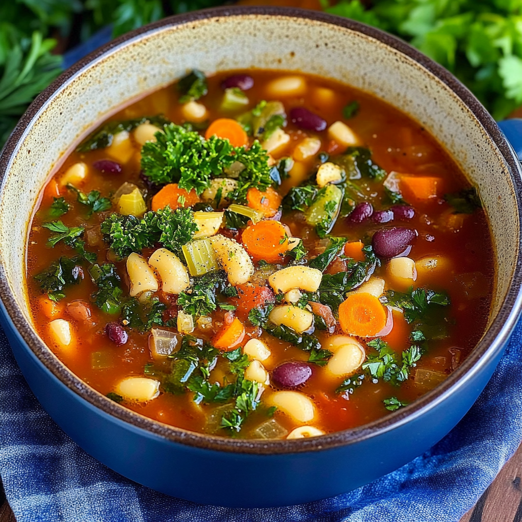 Recipe preparation for Olive Garden Minestrone Soup