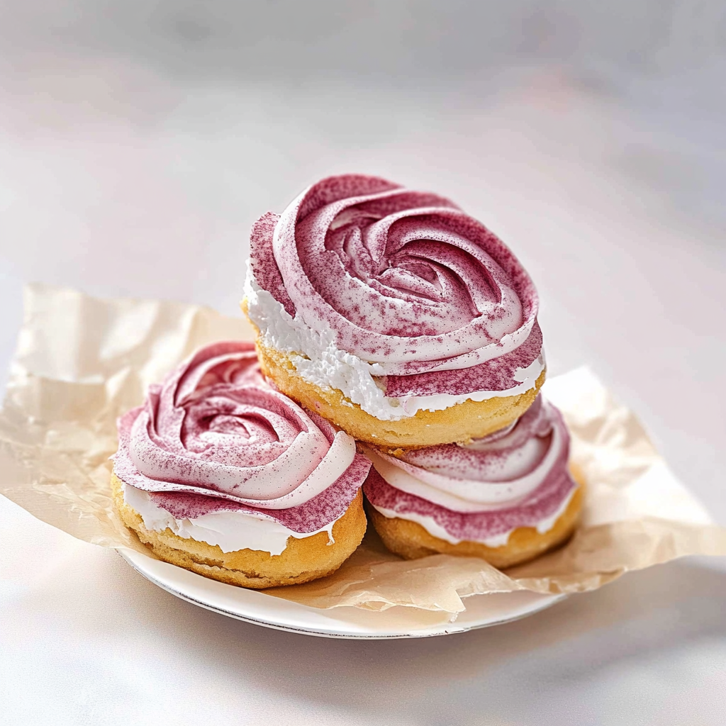 Recipe preparation for Raspberry White Chocolate Meringue