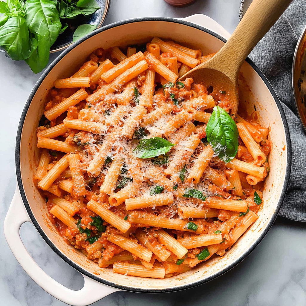 Recipe preparation for Easy Pink Pasta Sauce