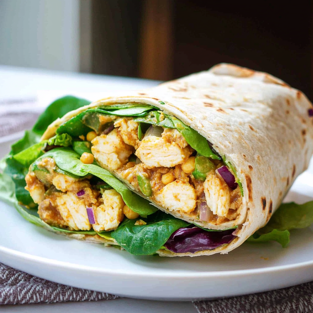 Recipe preparation for Curry Salad Wraps