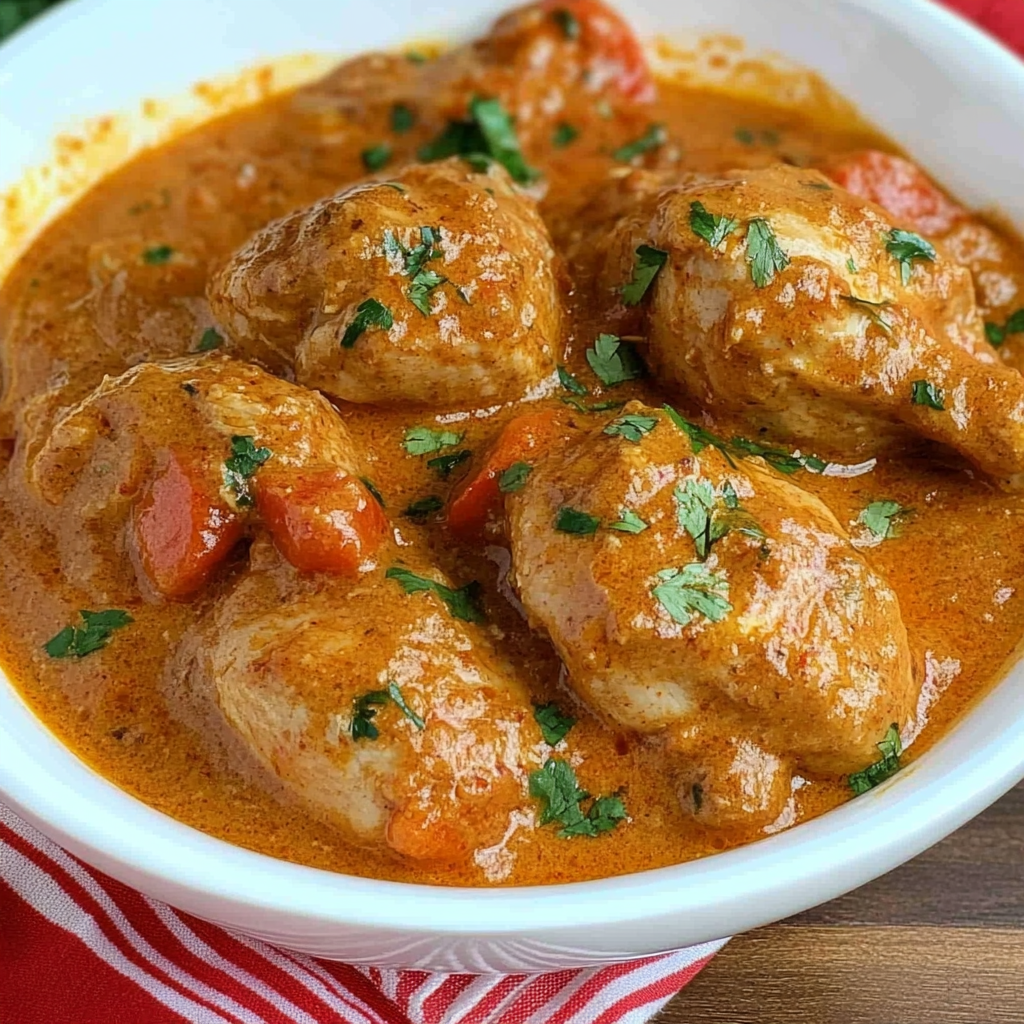 Recipe preparation for Hungarian Chicken Paprikash
