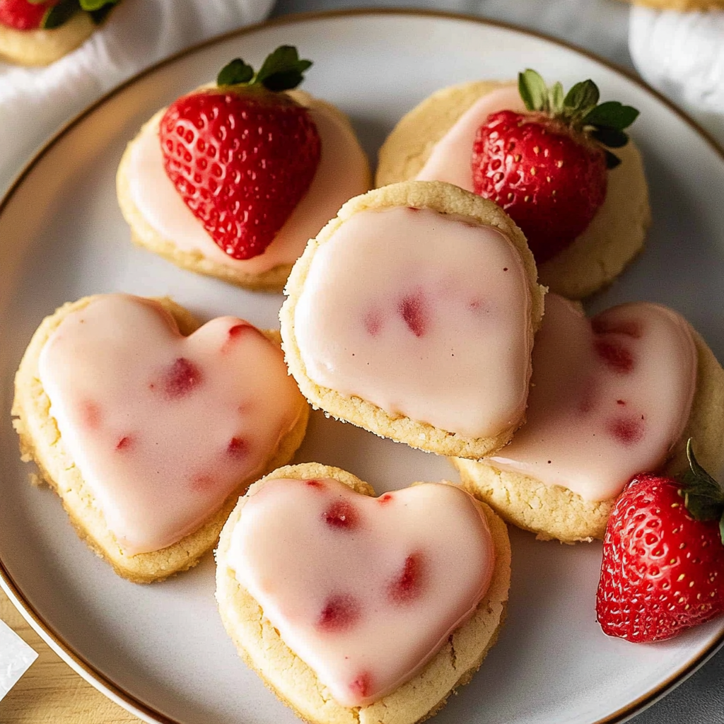 Recipe preparation for Valentine’s Day Strawberry Shortbread Cookies