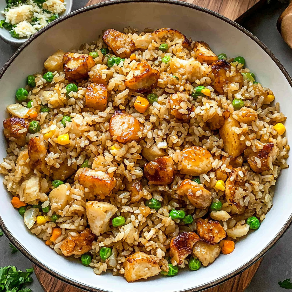 Recipe preparation for Bang Bang Fried Rice