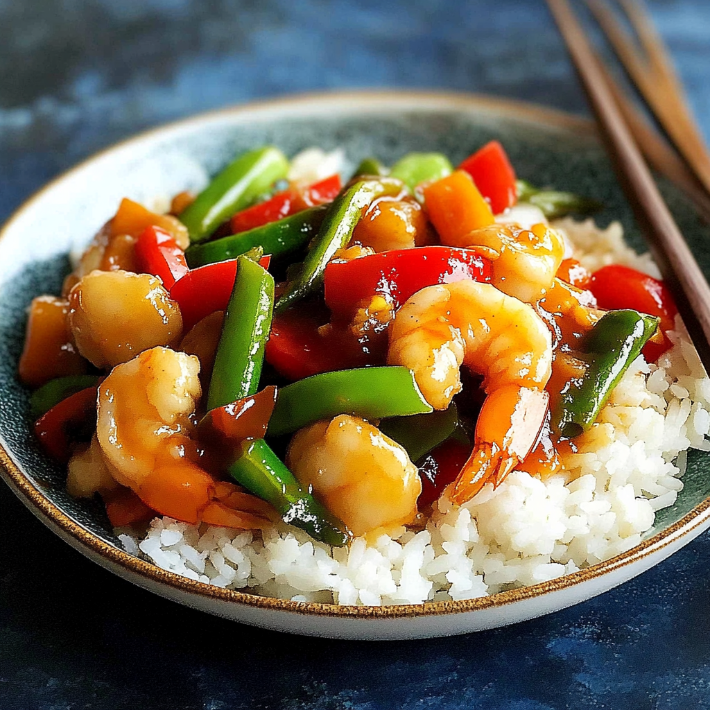 Recipe preparation for Ginger Lime Shrimp Stir-Fry with Jasmine Rice