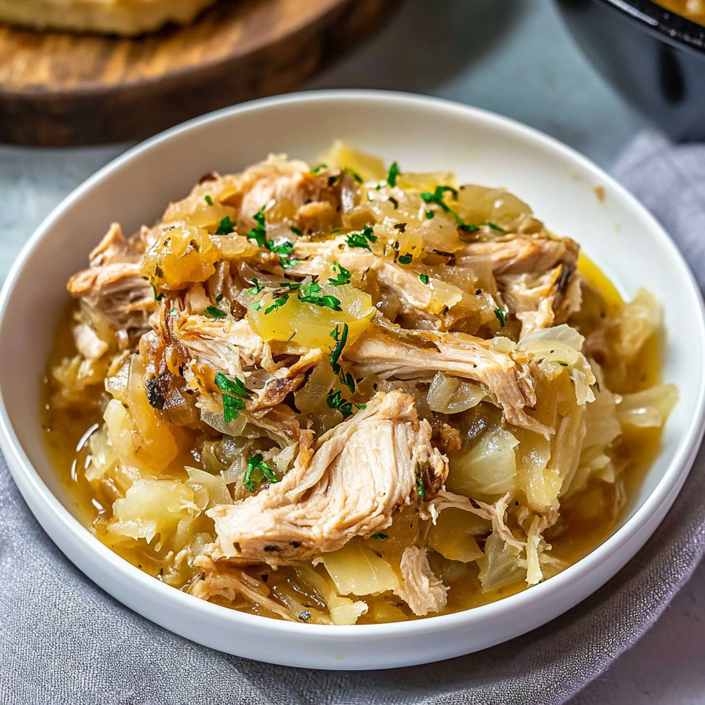 Recipe preparation for Crockpot Pork and Sauerkraut