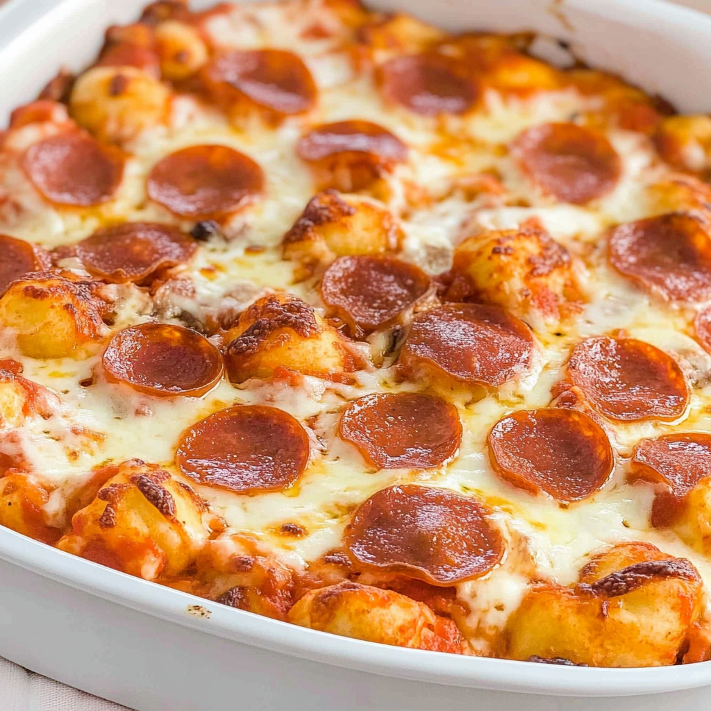 Recipe preparation for Bubble Up Pizza Bake