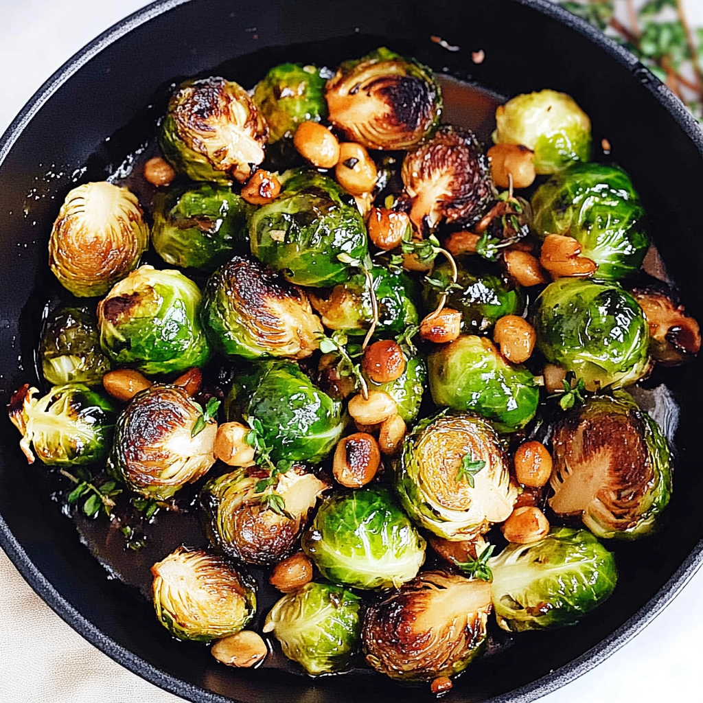 Recipe preparation for Balsamic Roasted Brussels Sprouts