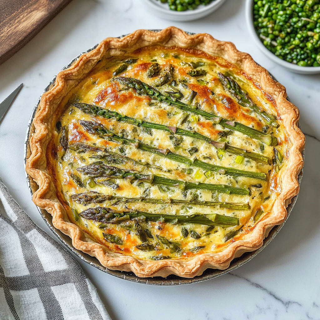 Recipe preparation for Asparagus Quiche