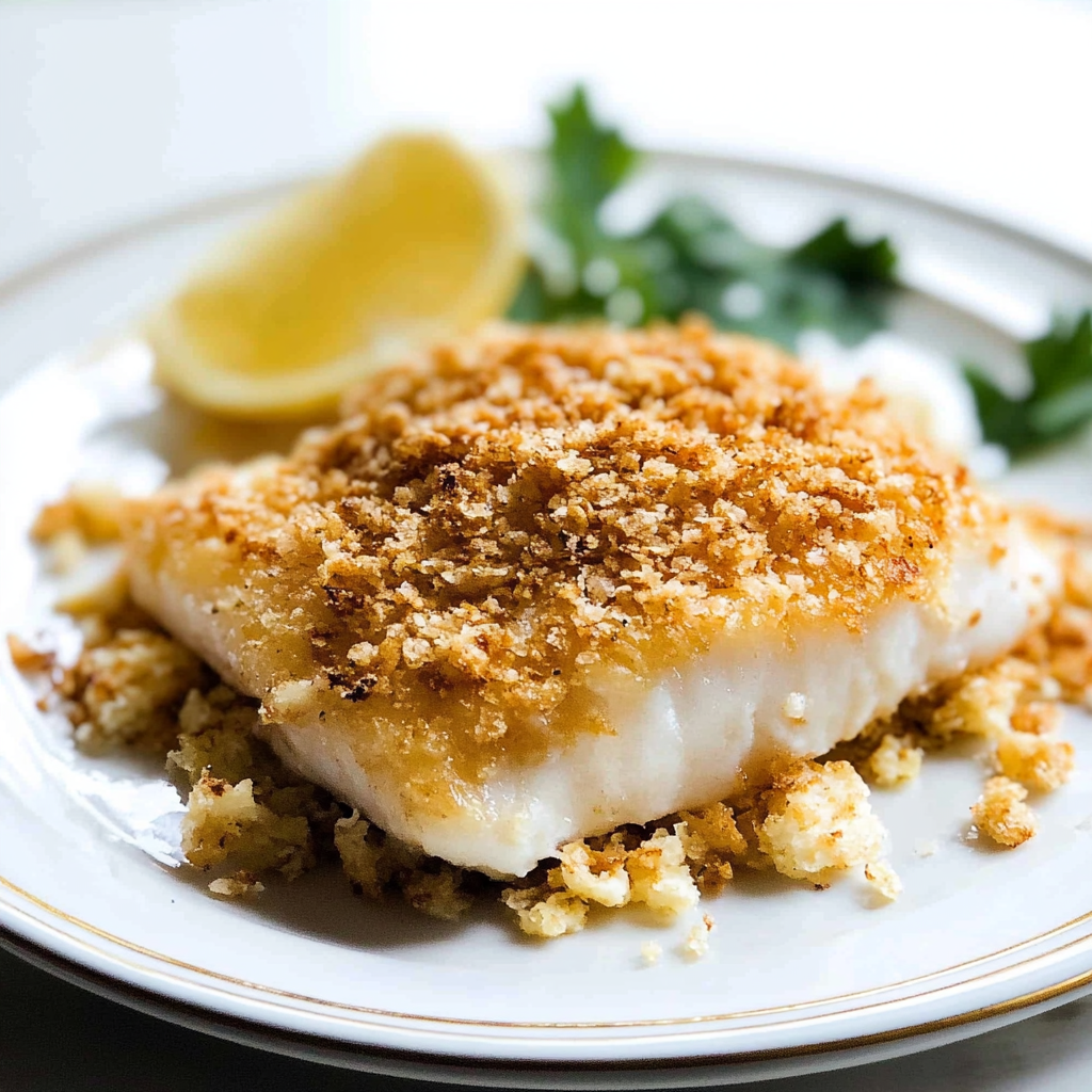 Recipe preparation for Ritz Cracker Oven Baked Cod