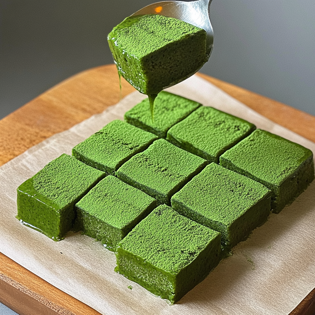 Recipe preparation for Matcha Fudge