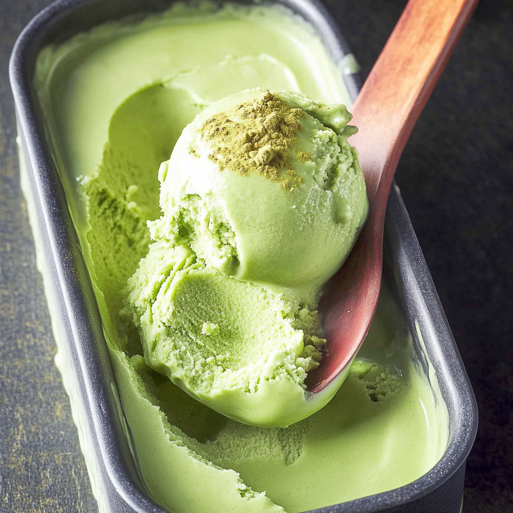 Recipe preparation for Vegan Matcha Ice Cream