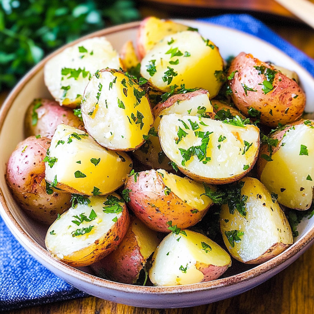 Recipe preparation for Buttery Parsley Potatoes