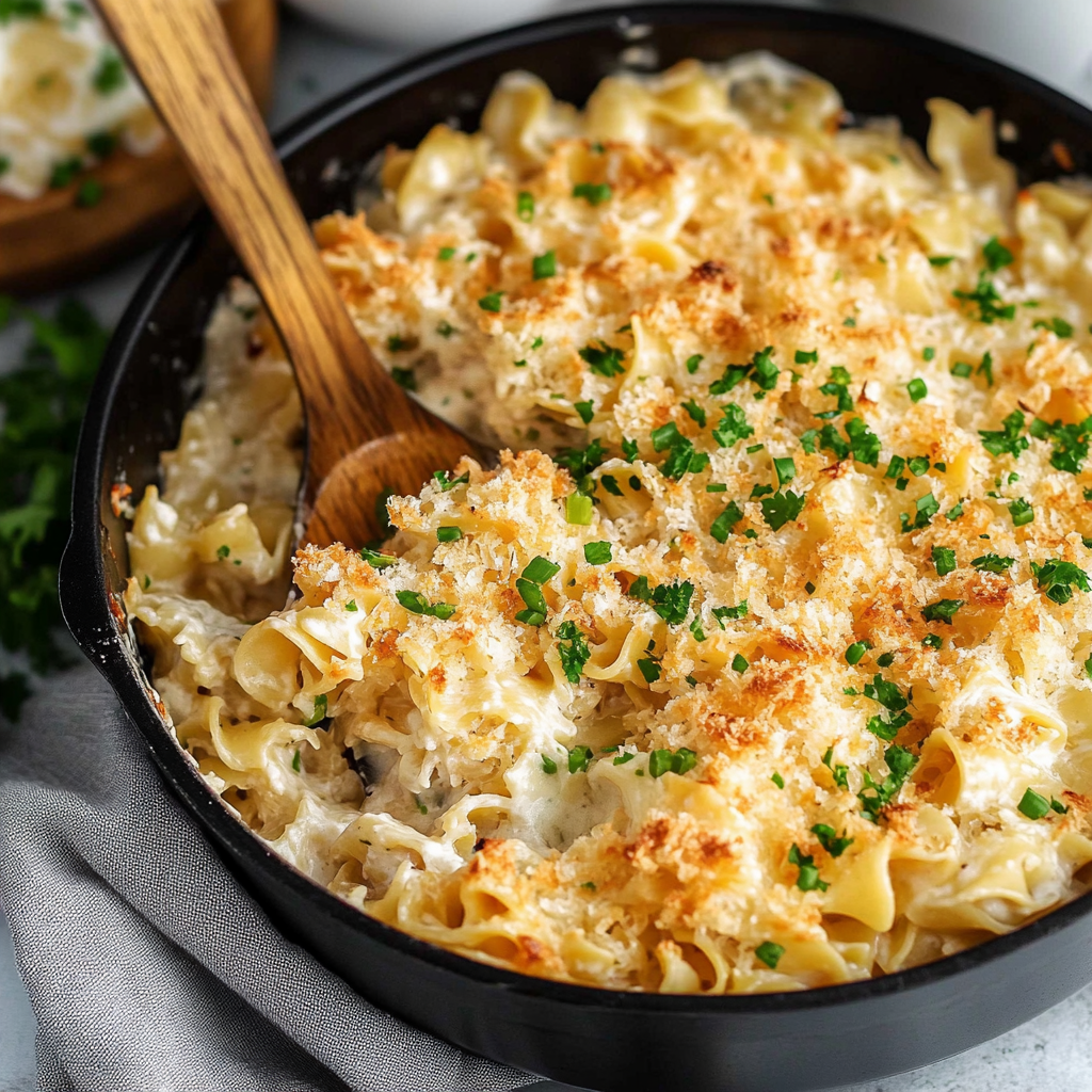 Recipe preparation for Tuna Noodle Casserole