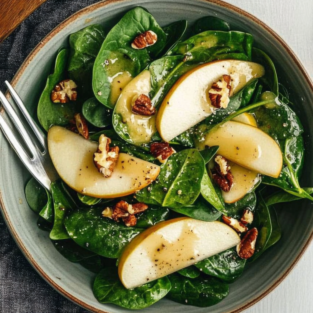 Recipe preparation for Apple Spinach Salad
