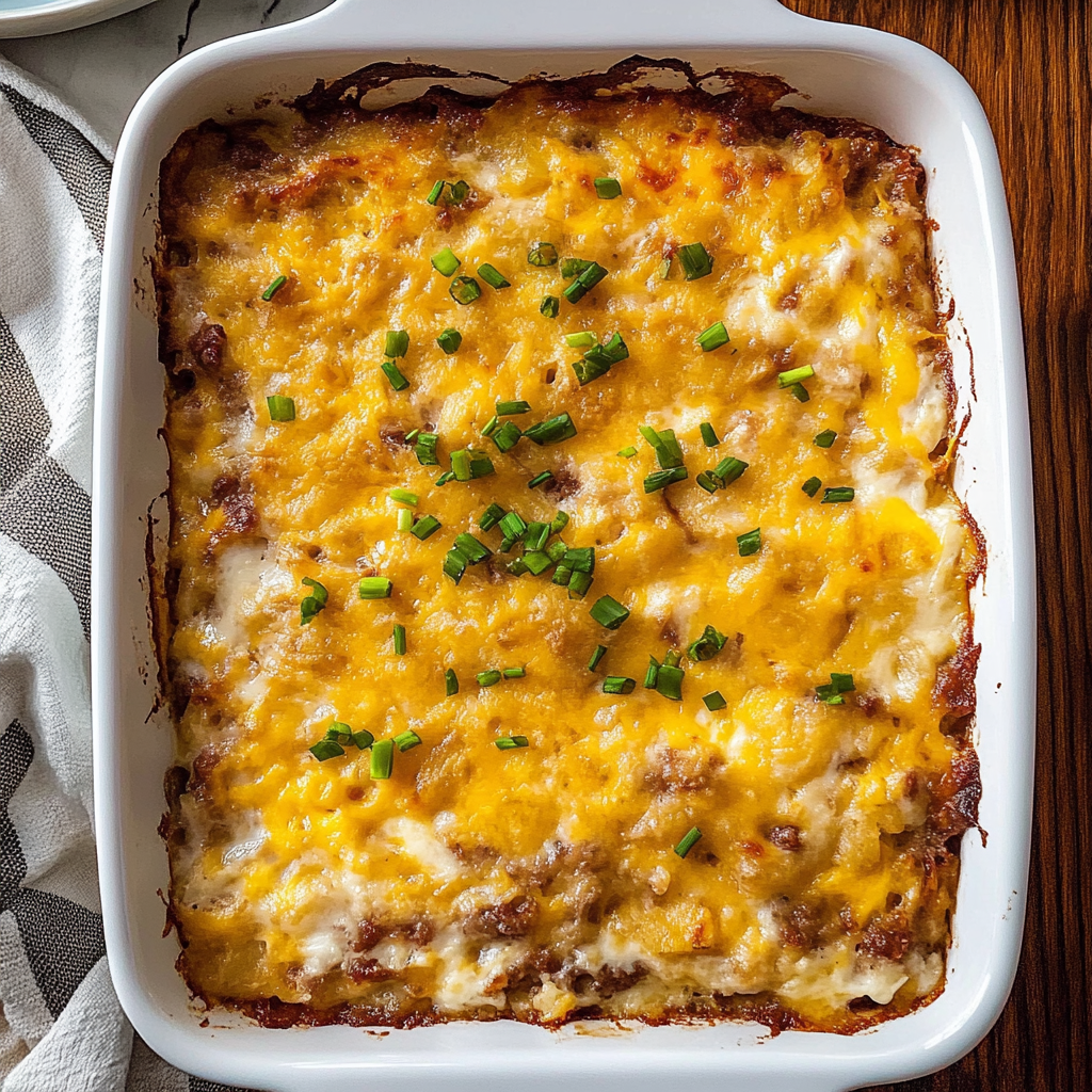 Recipe preparation for Egg and Potato Breakfast Casserole