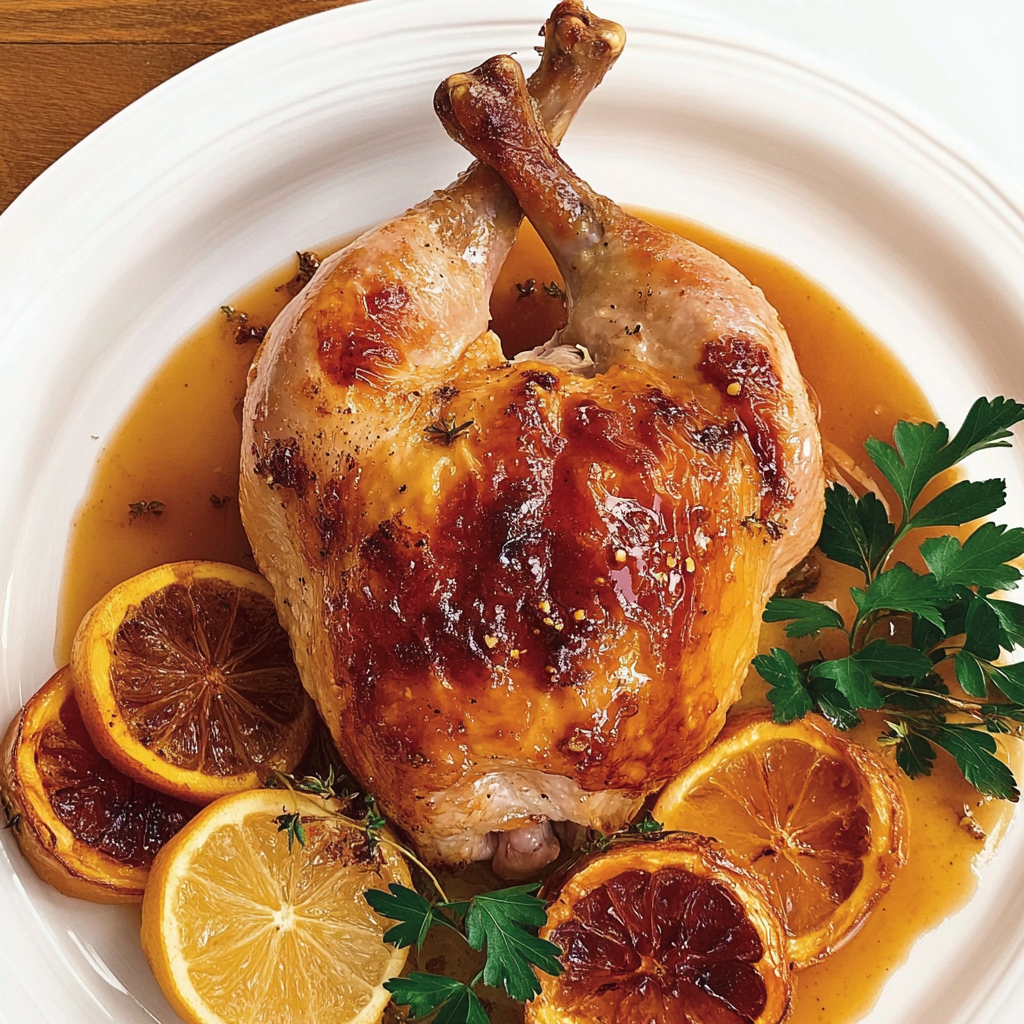 Recipe preparation for Negroni Roast Chicken