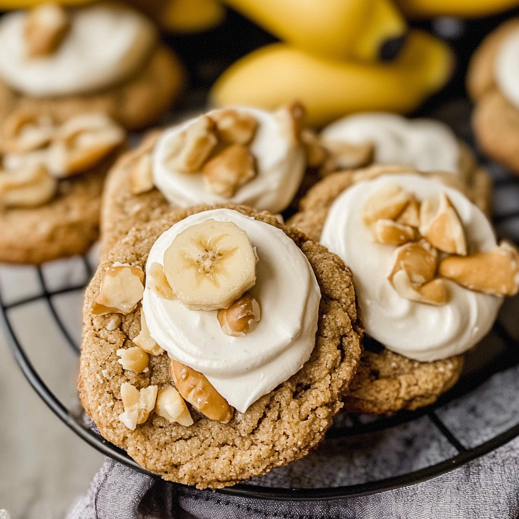 Recipe preparation for Banana Cream Pie Cookies