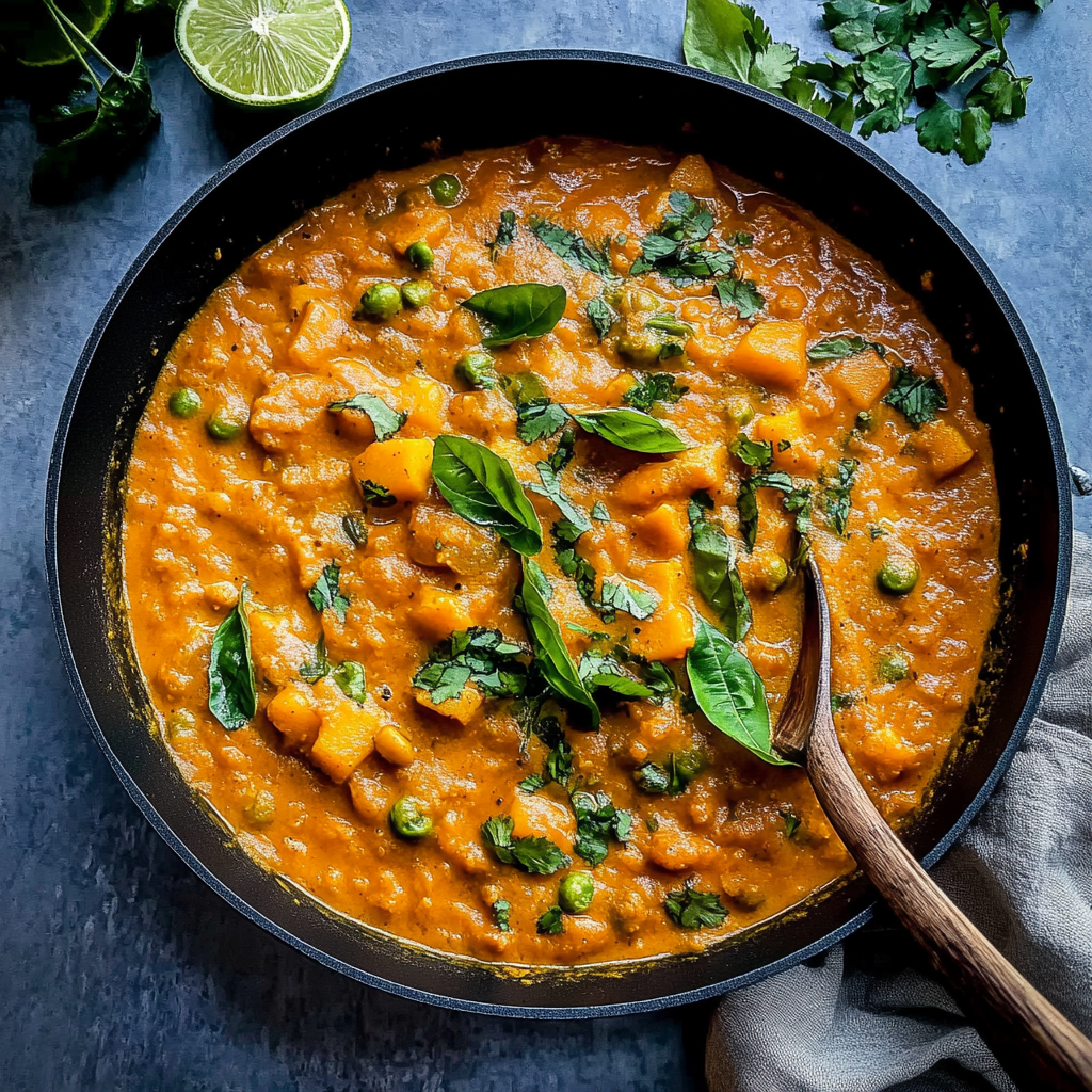 Recipe preparation for Butternut Squash Curry