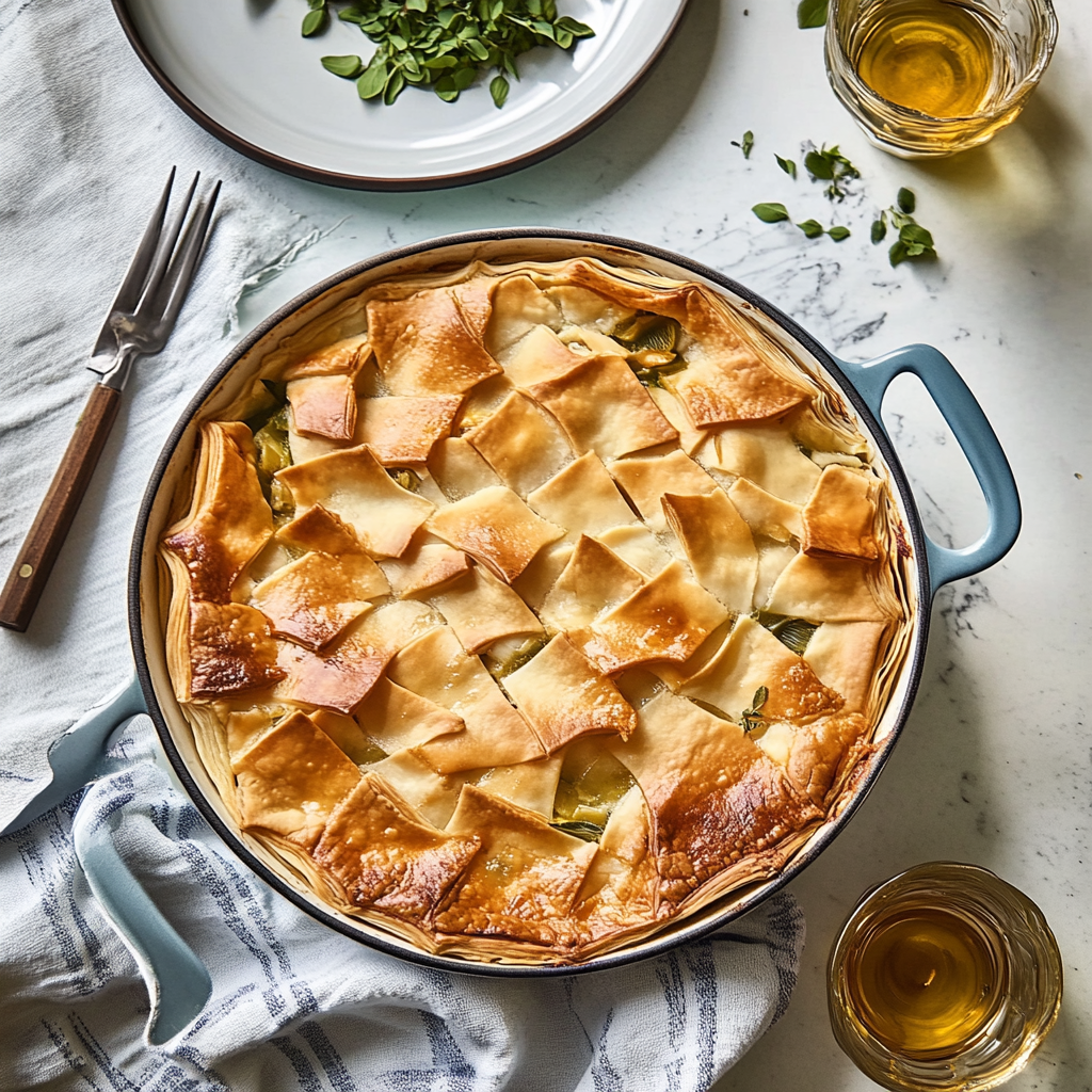 Recipe preparation for Spring Chicken Pot Pie