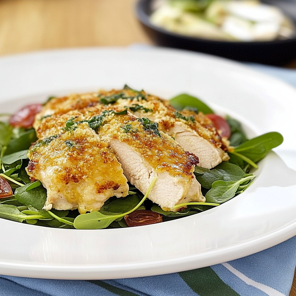 Recipe preparation for Parmesan Spring Chicken