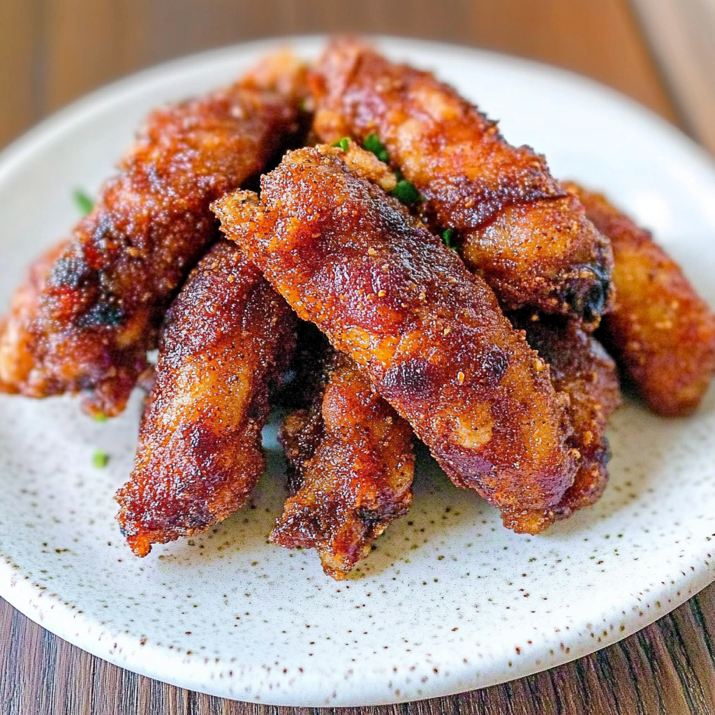 Recipe preparation for Spicy Sweet Bacon Chicken Tenders
