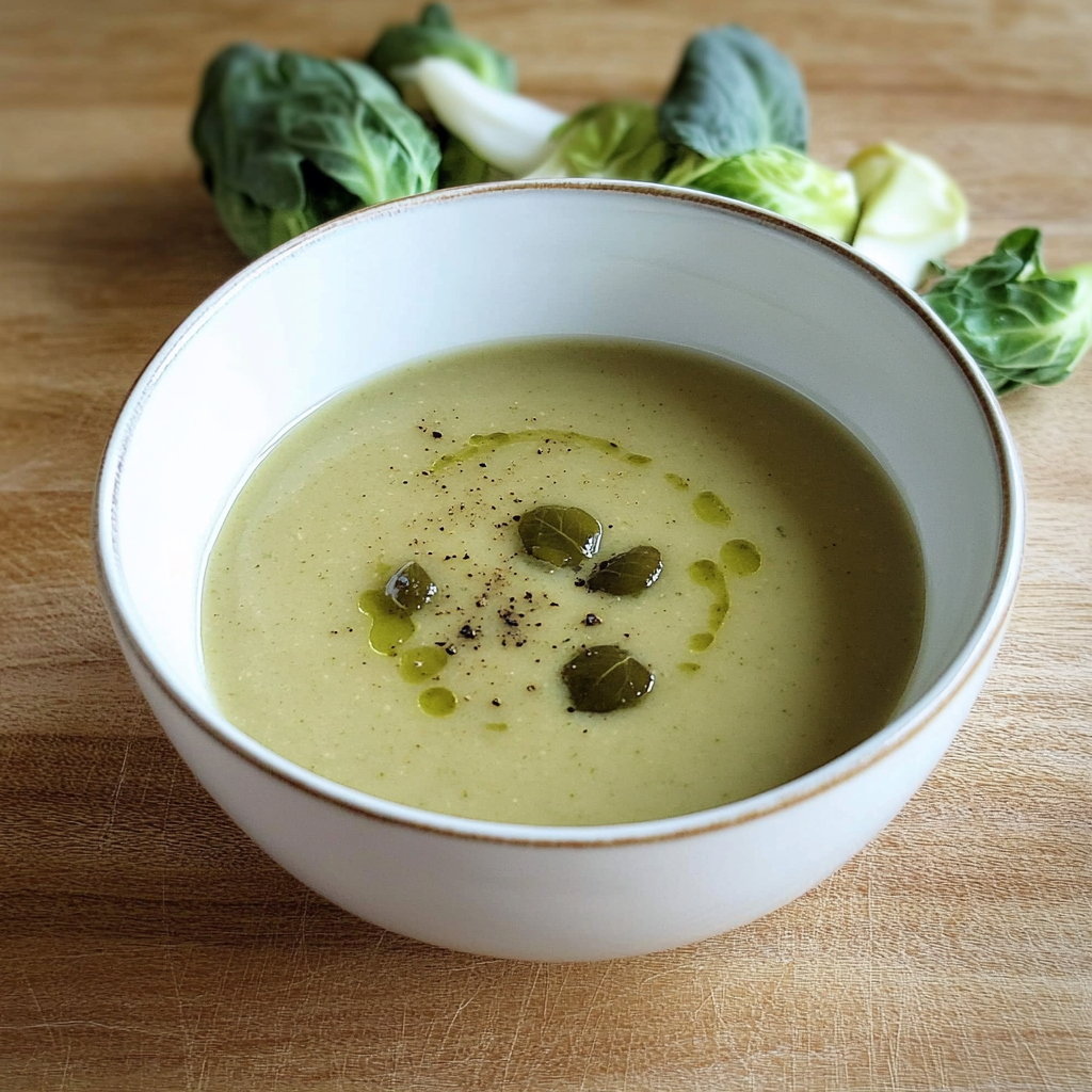 Recipe preparation for Cream of Brussels Sprouts Soup