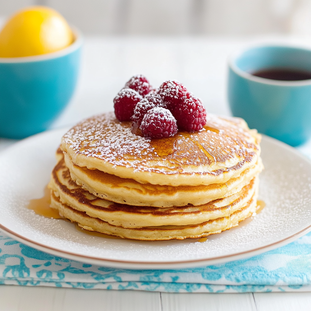 Recipe preparation for Lemon Soufflé Pancakes