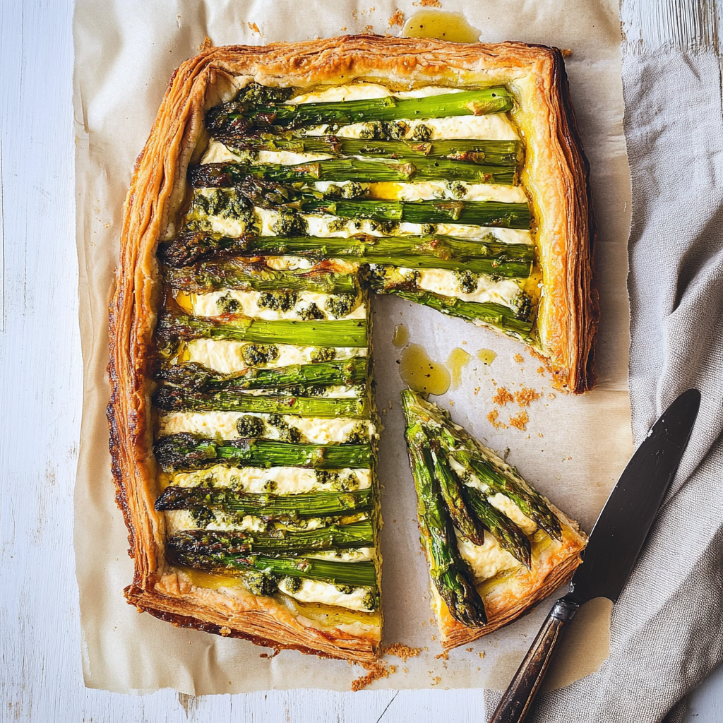 Recipe preparation for Asparagus Tart