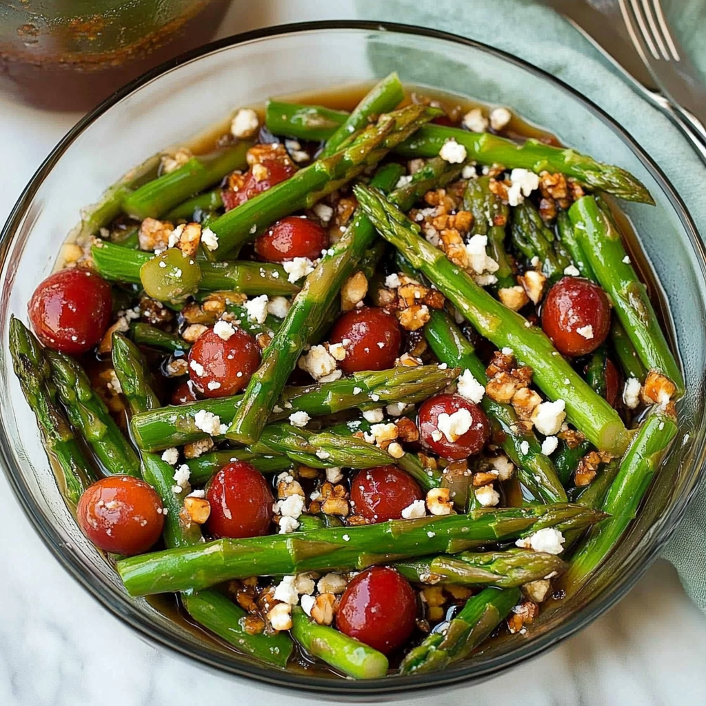 Recipe preparation for Asparagus Vinaigrette Salad