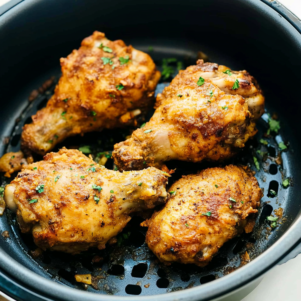 Recipe preparation for 15-Minute Crispy Air Fryer Chicken
