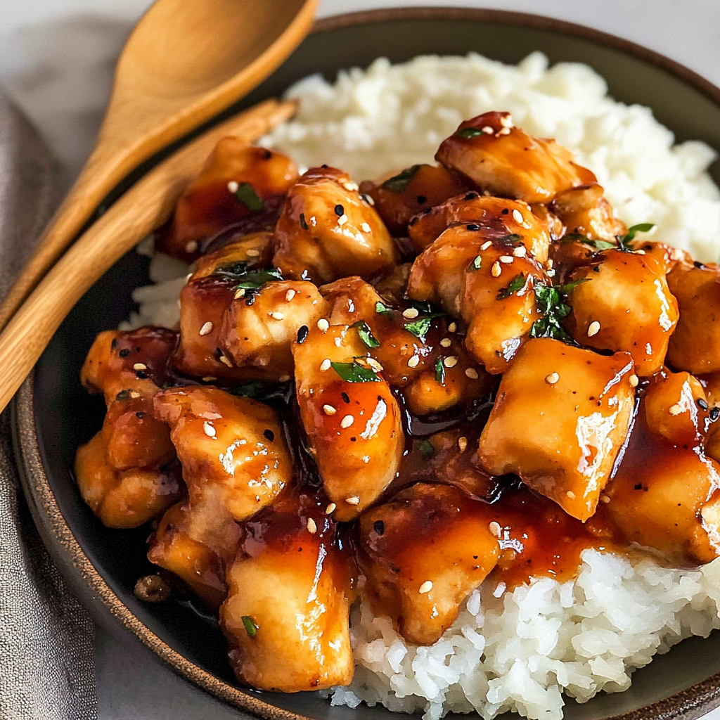 Recipe preparation for Sticky Pineapple Black Pepper Chicken